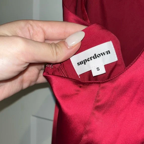 SOLD Red superdown mini dress - Picture 4 of 6